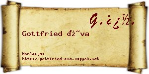 Gottfried Éva névjegykártya